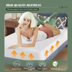 FDW Base Foam Mattress 8 Inch Mattress, CertiPUR-US Certified,Breathable Bed Mattress for Cooler Sleep Supportive,Removable Soft Cover,White
