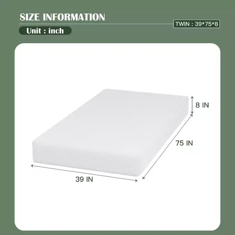 FDW Base Foam Mattress 8 Inch Mattress, CertiPUR-US Certified,Breathable Bed Mattress for Cooler Sleep Supportive,Removable Soft Cover,White