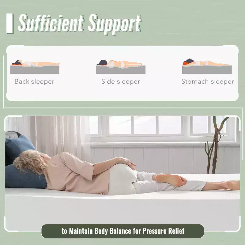 FDW 10 inch Gel Memory Foam Comfort Foam Mattress , CertiPUR-US Certified Mattress for Cooler Sleep Supportive & Pressure Relief,White