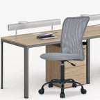 FDW Home Office Chair Mid Back Mesh Desk Chair Armless Computer Chair Rolling Swivel Chair with Lumbar Support