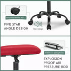 FDW Home Office Chair Mid Back Mesh Desk Chair Armless Computer Chair Rolling Swivel Chair with Lumbar Support