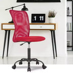 FDW Home Office Chair Mid Back Mesh Desk Chair Armless Computer Chair Rolling Swivel Chair with Lumbar Support