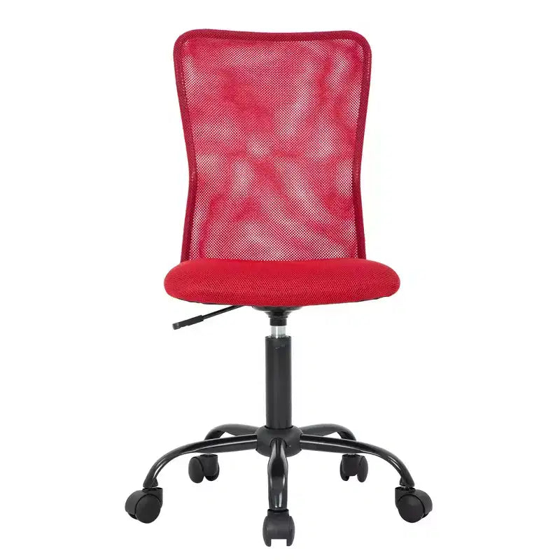 FDW Home Office Chair Mid Back Mesh Desk Chair Armless Computer Chair Rolling Swivel Chair with Lumbar Support