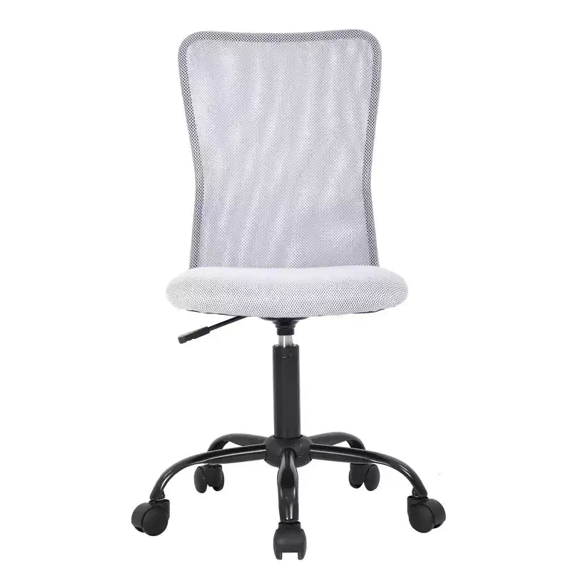 FDW Home Office Chair Mid Back Mesh Desk Chair Armless Computer Chair Rolling Swivel Chair with Lumbar Support