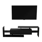 Mobile porta TV LeisureMod con ripiani e libreria in MDF, parte della collezione Surrey. Mobile da intrattenimento moderno per soggiorno, appartamento o ufficio