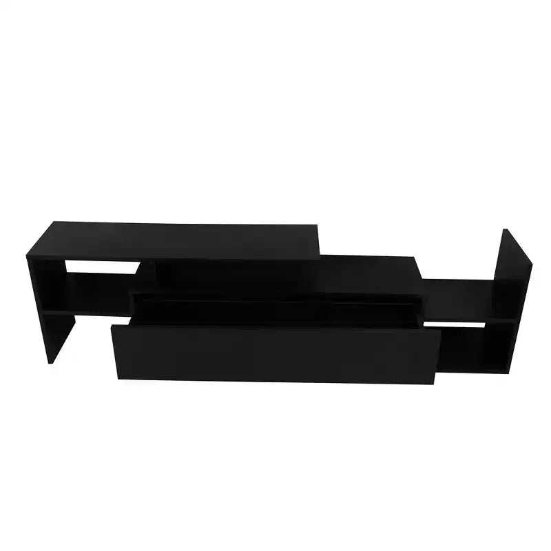Mobile porta TV LeisureMod con ripiani e libreria in MDF, parte della collezione Surrey. Mobile da intrattenimento moderno per soggiorno, appartamento o ufficio
