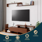 Mobile porta TV LeisureMod con ripiani e libreria in MDF, parte della collezione Surrey. Mobile da intrattenimento moderno per soggiorno, appartamento o ufficio