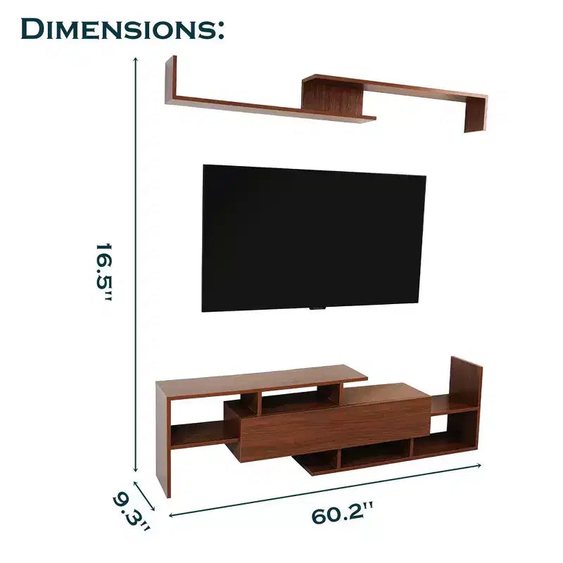 Mobile porta TV LeisureMod con ripiani e libreria in MDF, parte della collezione Surrey. Mobile da intrattenimento moderno per soggiorno, appartamento o ufficio