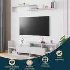 Mobile porta TV LeisureMod con ripiani e libreria in MDF, parte della collezione Surrey. Mobile da intrattenimento moderno per soggiorno, appartamento o ufficio