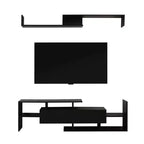 Mobile porta TV LeisureMod con ripiani e libreria in MDF, parte della collezione Surrey. Mobile da intrattenimento moderno per soggiorno, appartamento o ufficio
