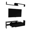 Mobile porta TV LeisureMod con ripiani e libreria in MDF, parte della collezione Surrey. Mobile da intrattenimento moderno per soggiorno, appartamento o ufficio