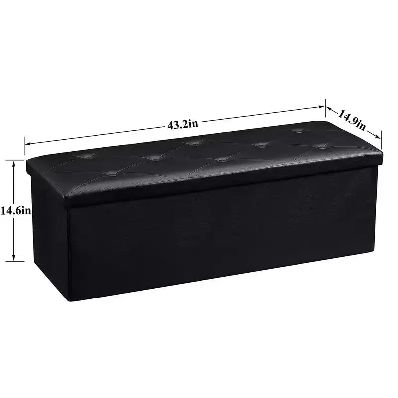 Panca contenitore pieghevole VECELO, versatile panca/poggiapiedi per camera da letto, capacità di carico fino a 300 kg