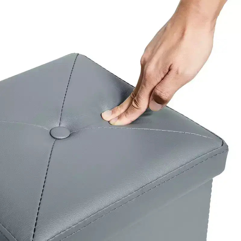 Panca contenitore pieghevole VECELO, versatile panca/poggiapiedi per camera da letto, capacità di carico fino a 300 kg