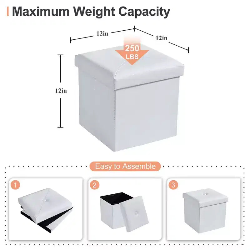Panca contenitore pieghevole VECELO, versatile panca/poggiapiedi per camera da letto, capacità di carico fino a 300 kg