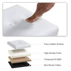 Panca contenitore pieghevole VECELO, versatile panca/poggiapiedi per camera da letto, capacità di carico fino a 300 kg