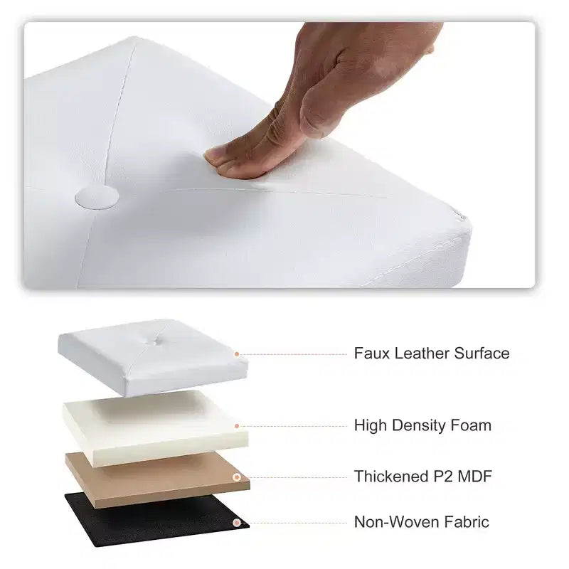 Panca contenitore pieghevole VECELO, versatile panca/poggiapiedi per camera da letto, capacità di carico fino a 300 kg