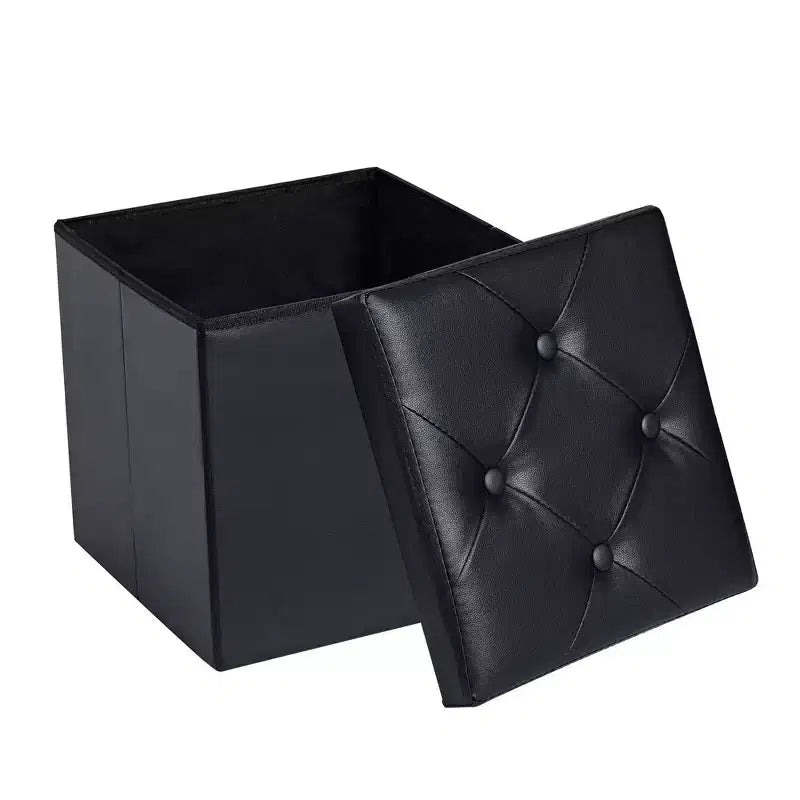 Panca contenitore pieghevole VECELO, versatile panca/poggiapiedi per camera da letto, capacità di carico fino a 300 kg