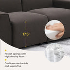[VIDEO provided] [New] 71*35.5 Modern Linen Fabric Sofa,Stylish and Minimalist 2-3 Seat Couch,Easy to Install,Exquisite Lovesea