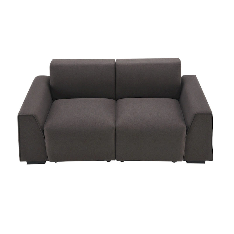 [VIDEO provided] [New] 71*35.5 Modern Linen Fabric Sofa,Stylish and Minimalist 2-3 Seat Couch,Easy to Install,Exquisite Lovesea