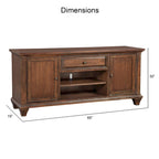 Mobile TV Harbor Point Rustic Cherry 66 pollici - Largo 66 pollici