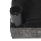 Adeco Small Footstool PU Leather Ottoman Square Footrest Stool Modern