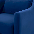 VANOMi 28.34 Accent Armchair, Velvet Barrel Chair with Solid Wood Legs