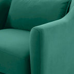 VANOMi 28.34 Accent Armchair, Velvet Barrel Chair with Solid Wood Legs