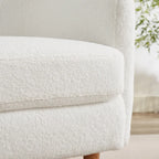 VANOMi 28.34 Accent Armchair, Velvet Barrel Chair with Solid Wood Legs