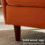 VANOMi 28.34 Accent Armchair, Velvet Barrel Chair with Solid Wood Legs
