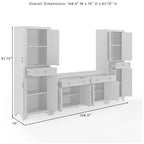 Crosley Tara Set credenza e dispensa 3 pezzi - 15x108.5x67.75