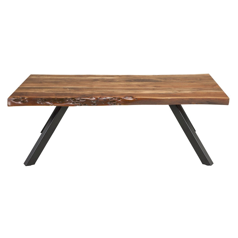Tavolino Rettangolare Reese con Bordo Vivo in Acacia Naturale