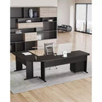 Scrivania direzionale a L Lantine 82.68 con cassettiera a 3 cassetti mobile