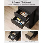 Scrivania direzionale a L Lantine 82.68 con cassettiera a 3 cassetti mobile