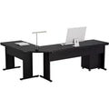Scrivania direzionale a L Lantine 82.68 con cassettiera a 3 cassetti mobile