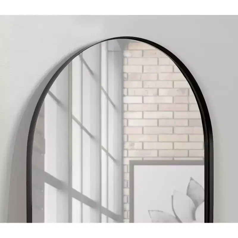 16 x 48 Rollo Capsule Framed Decorative Wall Mirror - Kate & Laurel All Things Decor