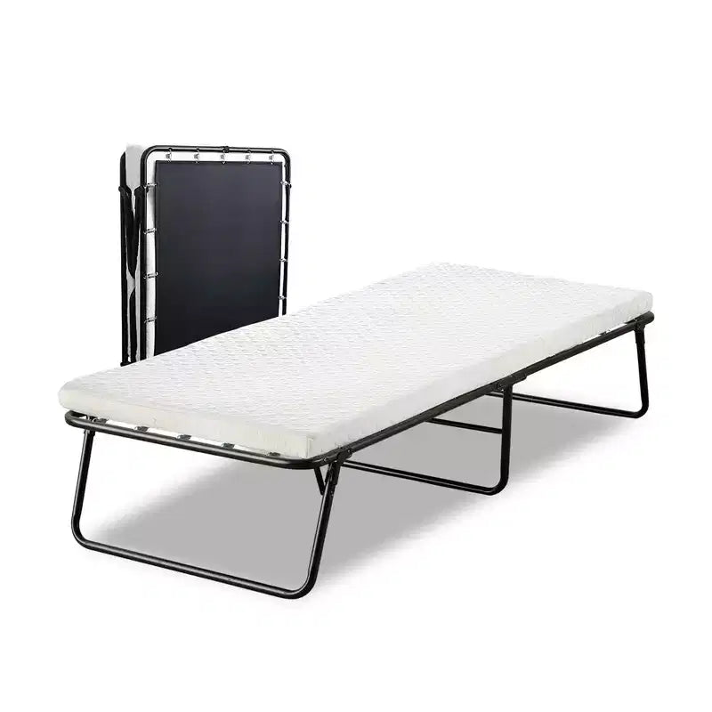 Continental Sleep, Brandina Pieghevole 14 con 3 Materassi in Memory Foam, Robusto Telaio Pieghevole in Metallo, Completamente Assemblata, Ottima per Adulti e Bambini,