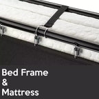 Continental Sleep, Brandina Pieghevole 14 con 3 Materassi in Memory Foam, Robusto Telaio Pieghevole in Metallo, Completamente Assemblata, Ottima per Adulti e Bambini,