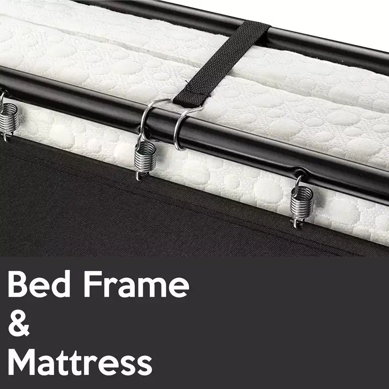 Continental Sleep, Brandina Pieghevole 14 con 3 Materassi in Memory Foam, Robusto Telaio Pieghevole in Metallo, Completamente Assemblata, Ottima per Adulti e Bambini,
