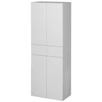Basicwise 66 Kitchen Pantry Cabinet with 4 Doors, 3 Adjustable Shelves, 2 Cabinets with 1 Drawer  Elegant Freestanding Farmhouse Storage