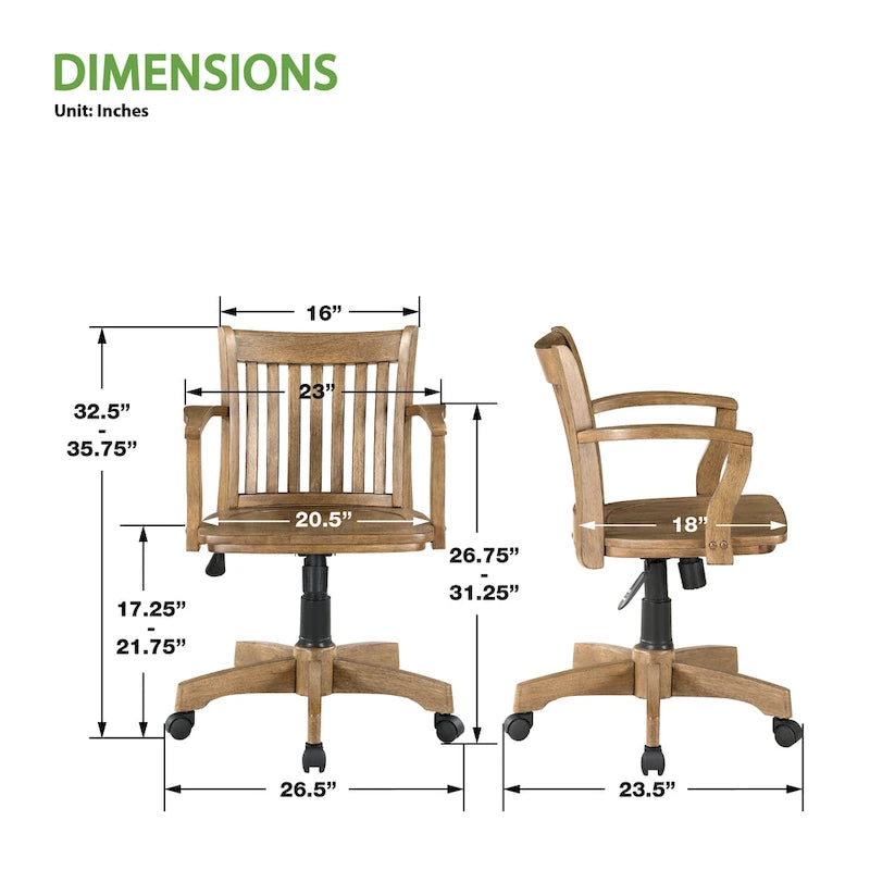 Sedia da banchiere deluxe in legno