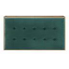 Perdita Gold Finish Velvet Rectangular Tufted Ottoman by iNSPIRE Q Bold