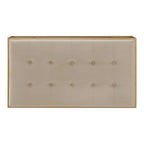 Perdita Gold Finish Velvet Rectangular Tufted Ottoman by iNSPIRE Q Bold