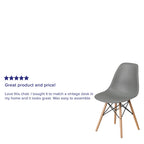Plastic Chair with Wooden Legs