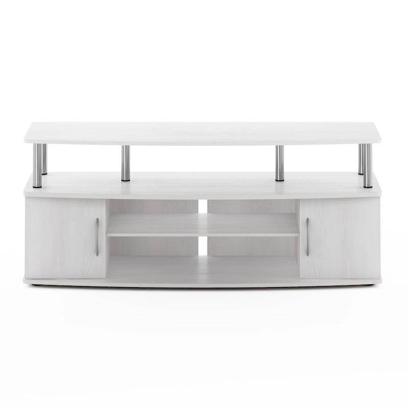 Furinno JAYA Mobile TV Stand con 3 mensole, per TV fino a 55 pollici