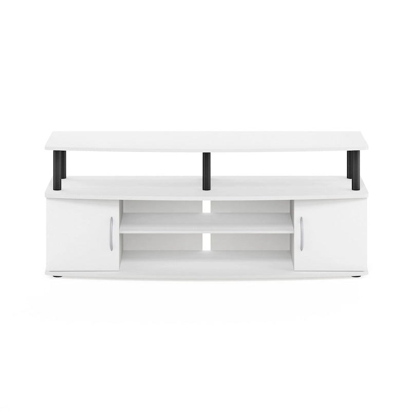 Furinno JAYA Mobile TV Stand con 3 mensole, per TV fino a 55 pollici