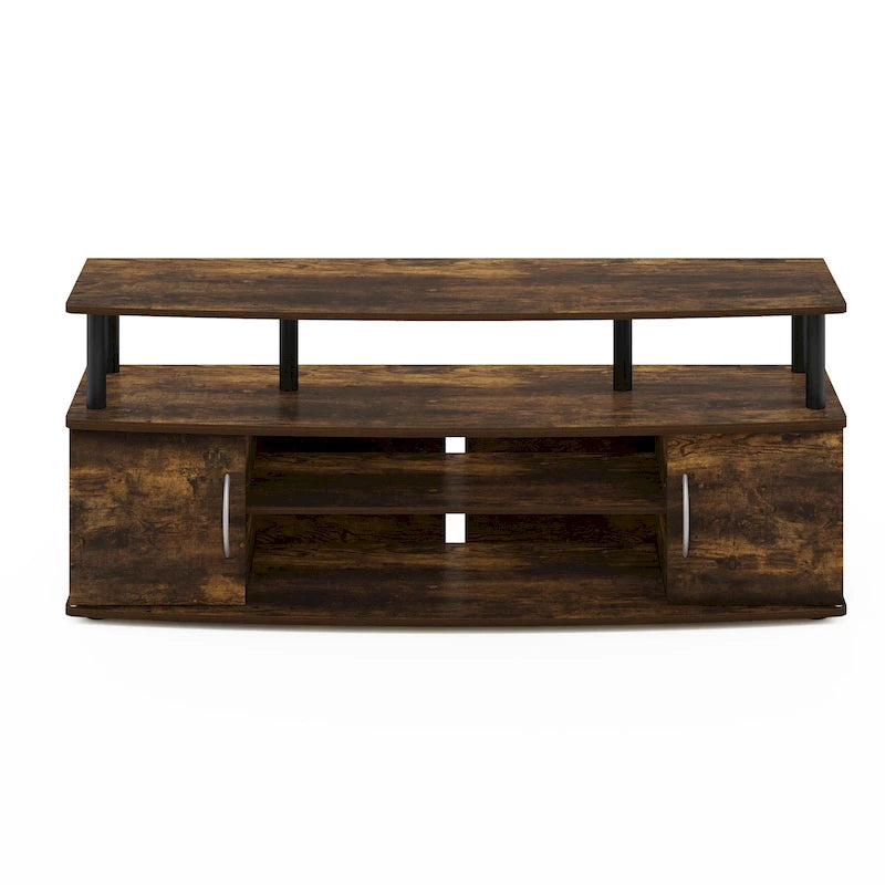 Furinno JAYA Mobile TV Stand con 3 mensole, per TV fino a 55 pollici
