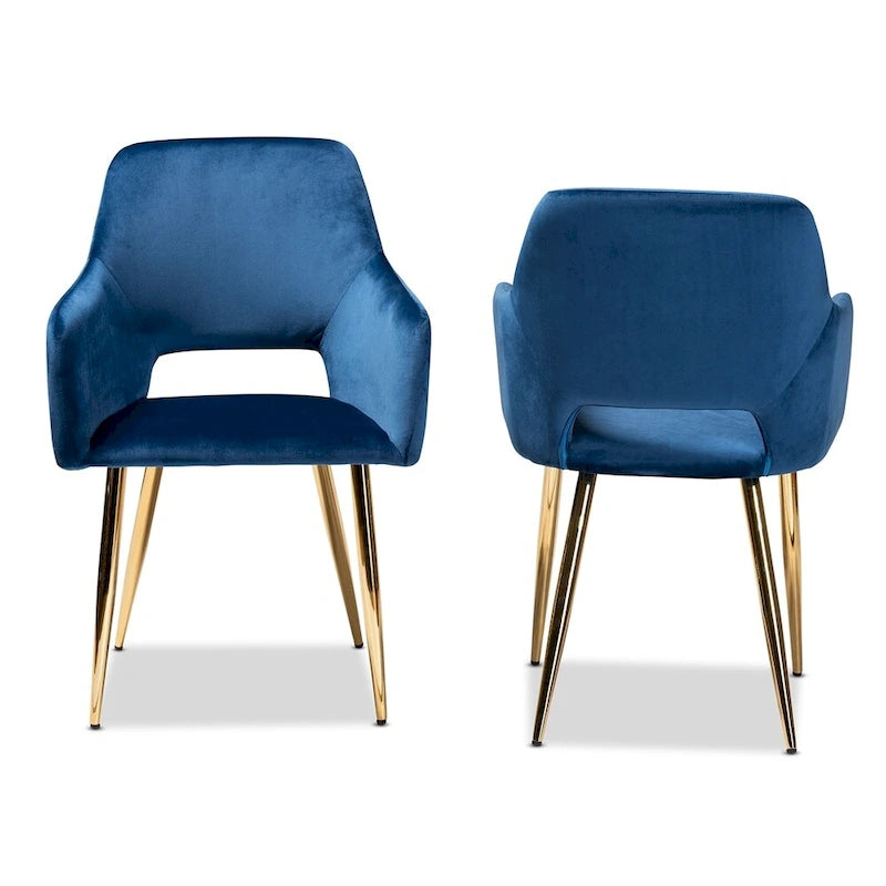 Germaine Glam and Luxe Upholstered 2-Piece Dining Chair Set