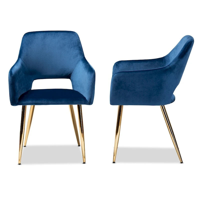 Germaine Glam and Luxe Upholstered 2-Piece Dining Chair Set