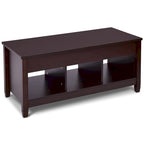 Lift-Top Coffee Table with Storage - Espresso/White - 41"W