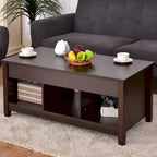 Lift-Top Coffee Table with Storage - Espresso/White - 41"W